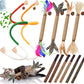 Cat Toys 12PCS Catnip Toy for Indoor Kitten Treat Cats Chew Stick for Dental Cleaning Teeth Kitten Silvervine Rope Kitty Feather Snack for for Kick Molar Scratch Self Play Interactive Boredom