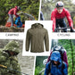 COOFANDY Men's Packable Rain Jacket Lightweight Waterproof Raincoat with Hood Travel Hiking Golf Windbreaker