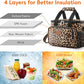 Lifewit Medium Lunch Bag Insulated Lunch Box Soft Cooler Cooling Tote for Adult Men Women, Leopard 12-Can (9L)
