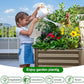 Land Guard Galvanized Oval Large Metal Raised Garden Bed with Legs for Vegetables (Beige)