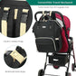 Diaper Bag Backpack, Diaper Bags for Baby Girls Boys, Baby Bags for Moms Dads, Nappy Changing Bag with Insulated Pockets,Multi-functional Waterproof Backpack with Stroller straps-Black