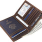 Polare Luxury RFID Blocking Leather Passport Holder Travel Wallet For Men and Women (Dark Brown)
