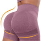 CHRLEISURE Women's 4 Packs Workout Gym Shorts, High Waisted Butt Lifting Scrunch Butt Seamless Booty Shorts