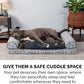 Furhaven Orthopedic Dog Bed for Large Dogs w/ Removable Bolsters & Washable Cover, For Dogs Up to 95 lbs - Plush & Southwest Kilim Woven Decor Sofa - Boulder Gray, Jumbo/XL