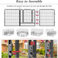 Dog Playpen 32 inch 36 Panels Indoor Outdoor Dog Pen for Medium/Small Dogs Heavy Duty Metal Dog Fence Outdoor for Yard, Puppy Playpen with Door Portable Pet Fence for RV Camping Yard