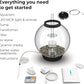 biOrb Classic 30 Acrylic 8-Gallon Aquarium with Multi-Color Remote-Controlled LED Lights Modern Tank for Tabletop Display, Black
