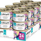 Solid Gold Wet Cat Food Shreds in Gravy - Healthy Canned Cat Food Made w/Real Chicken & Tuna Shreds, Vitamins & Minerals - Grain Free & Gluten Free Canned Meals for Cats & Kittens - 24ct/3oz Can