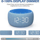 Buffbee Sound Machine & Alarm Clock 2-in-1, 0-100% Clock Face Brightness, Bottom Colored Light, Sleep Timer, Precise 30-Level Volume Control White Noise Machine - Twilight