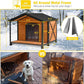 Aivituvin Large Dog House Outdoor Insulated Dog Kennel with Insulated Liner for Winter