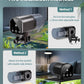 Automatic Fish Feeder Dispenser for Aquarium: 200ml Large Capacity Auto Feeders for Small Tank Turtle Betta Koi - Battery Food Feeding Timer for Flakes Pellet Vacation Weekend Day