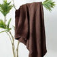 Carriediosa 100% Cotton Muslin Throw Blanket 66" X 90" Twin XL Size，4-Layers Summer Gauze Throws for Bed Couch，Soft Lightweight Breathable Linen Blankets Bedspread for Adults All Season，Dark Brown