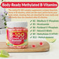 Super Vitamin B Complex Gummies - All B Vitamins Including Methyl B12, B1, B2, B3, B5, B6, Biotin, Methylfolate with Vitamin C, Choline, Inositol, PABA for Energy, Brain & Immune Support, Sugar Free
