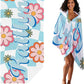 JML Personalized Beach Towel with Name, Custom Flower Beach Towel, Customized Microfiber Pool Towel, Quick Dry & Absorbent Swim Towel for Adult,Anniversary, Birthday, Summer Holiday,Vacation