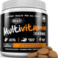 Multivitamin Dog Supplement – 10 in 1 with Omega Fish Oil & Glucosamine for Improved Joint & Skin Support, Gut, Digestion & Immune Everyday Health (120 Chewable Treats)