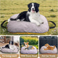 Portable Waterproof Dog Mat for Camping, Patio & Travel - Foldable Outdoor Dog Bed with Teflon Shell & Removable Plush Pad - Easy Clean, Durable - L (Khaki)