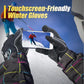 HANDLANDY Waterproof Insulated Work Gloves, 3M Thinsulate Thermal Winter Gloves for Men Women Touch Screen, Warm Ski Snowboard Cold Weather Gloves (Black, X-Large)
