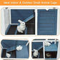 Two Floors Wooden Indoor Bunny Hutch Rabbit Cage on Wheels Guinea Pig PET House for Small to Medium Animals Waterproof No Leak Tray (M)