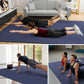 Large Exercise Mat for Home Workout,12‘x6’/10'x6'/9'x6'/8'x6'/7'x5'/6'x4' (7mm) Extra Thick Workout Mat, High-Density Gym Mat for Cardio, Jump Rope, MMA, Weights (Shoe-Friendly)