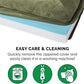 Furhaven Cooling Gel Dog Bed for Medium/Small Dogs w/ Removable Bolsters & Washable Cover, For Dogs Up to 35 lbs - Faux Fur & Velvet Sofa - Dark Sage, Medium