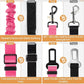 LivTee Dog Seat Belt for Car, Retractable Pet Safety Harness, Adjustable Nylon Dog Seatbelt Leash, Comfortable Dog Accessories for Vehicles (Pink-1PCS)