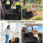 Car Seat Booster for Dog: High-Support Memory Foam Pet Car Seat for Small/Medium Dogs Under 35lbs with Elevated Cushion - Detachable Washable Puppy Travel Bed for Driving with Pockets (Black)