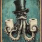 Funny Octopus Retro Metal Tin Sign Nautical Bathroom Decor Toilet Restroom Funky Home Decor Wall Art Sign 12 * 8inch