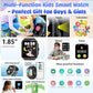 Smart Watch for Kids, 1.85" Fitness Tracker Pedometer Watch, Health, Sleep Monitor, Puzzle Games, Alarm Clock, Camera, Music Player, Torchlight, Activity, Gift Toys for 4 - 13 Years Old Boys and Girls