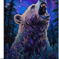Bear Forest Wall Art Canvas Fantastic Animal Wall Decor Prints Framed Painting Pictures Gifts Artwork for Bathroom Kitchen 16"x24"