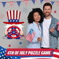 4th of July Games Set Patriotic Dart Board Games with 6 Sticky Balls Independence American Day Party Favor for Red White and Blue Party Throwing Indoor Outdoor Yard(Top Hat)