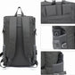 Kalesi Gym Duffle Bag Backpack 4-Way Waterproof with Shoes Compartment for travel Sport Hiking laptop (gray)