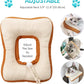 Frienda 2 Pieces Adjustable Cat Cone, Cat Recovery Collar, Kitten Cones After Surgery Pet Neck Strap Elizabethan Donut Toast Neck Cone Collar with Edge for Kitten
