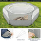Pawaboo Small Animals Playpen, Waterproof Small Pet Cage Tent with Zippered Cover, Portable Outdoor Yard Fence with 3 Metal Rod for Chick/Kitten/Puppy/Guinea Pig/Rabbits/Hamster/Chinchillas,Light Gray