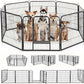 BestPet Dog Playpen Indoor 32 inch 8 Panels Metal Dog Pen Pet Dog Fence Outdoor Exercise Pen with Doors,Pet Puppy Playpen for RV Camping Yard, Black
