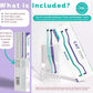 RYERCAT Set of 2 Dual Sided Cat Toothbrush - Kitten Toothbrush with Micro Head to fit into Cat/Kittens Mouth - Cat Dental Care Supplies - Pet Toothbrush for Cats(Amethyst Purple & Ocean Blue)