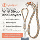 Pulpo 2-in-1 Cell Phone Wrist Strap and Lanyard Green & Orange - Anti Theft Phone Lanyard for Men & Women, Wrist Straps for Phones, Lanyards for Smartphones, Adjustable Cellphone Leash & Strap Tether