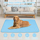 39 Inches× 29 Inches Cooling Mat for Dogs/Cats Immediately Dog Cooling Mat in Summer, Ice Silk Latex Anti-Slip Pet Sleeping Pad Sky Blue Dog Pad Suitable for Car/Indoor/Tourism Use
