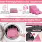 Dog Ramp and Stair for Bed 16" H-20 H,3-Step Cat Stair for Sofa and Chair,4-Step Dog Ramp for High Bed and Window,Durable Nonslip Fabric Cover for Indoor (Pink-16 H, Pet Friendly, 3)