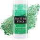 MEICOLY Green Face Glitter Stick,St Patricks Day Accessories,Irish St Patricks Day Outfit for Women,Face Body Hair Glitter for Women Kids,Rave Festival Mermaid Chunky Green Makeup for Mardi Gras