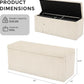 SUN TIME 42" Foldable Velvet Ottoman Bench with Storage，Large Capacity End of Bed Chest, Soft Cushion Seat, Toy & Blanket Organizer, Footrest for Bedroom, Living Room, Entryway, Apartment