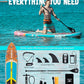 11' Inflatable Stand Up Paddle Board – Extra Wide SUP for Adults & Kids of All Skill Levels, Stable Paddleboard with Pump, Fins, Backpack, Accessories & Waterproof Phone Pouch