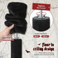 PEQULTI Tall Cat Tree, Floor to Ceiling Cat Tree Tower Adjustable [90.5''-100.4''=230-252CM] with Cat Condo, Hammock and Scratching Post, Gothic Cat Climbing Tree for Indoor Large Cats, Black