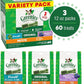 Greenies Petite Dental Dog Treats, 3-Flavor Variety Pack, (3) 12 oz. Pouches, 60 Total Treats