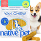 Native Pet Yak Cheese Himalayan Dog Chews - Long Lasting Dental Sticks for Medium Breeds – 100% All Natural Himalayan Yak Chews for Medium Dogs – Cheese Bone for Aggressive Chewers - 10 Per Pack