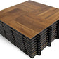 Big Floors 3X3DKOAKFLOOR Interlocking Lightweight Plastic Modular Dance Floor Kit (3' x 3'), Dark Oak, 21 Piece