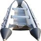 Newport 12ft 6in Catalina Inflatable Dinghy Boat Transom Sport Tender - 6 Person - 20 Horsepower USCG Rated, White/Gray