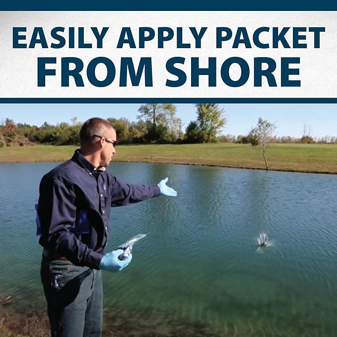 Airmax Pond Dye Packets Natures Blue Colorant for Large Pond & Lake, Beneficial UV Blocking Color Concentrate, Maintain Clean & Clear Water, Fish, Bird & Animal Safe, 4 Soluble Packets