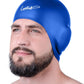 3D Swim Caps - Ear Protection Swimming Cap for Women & Men - Silicone, Waterproof - Fits Long & Short Hair - Adult & Youth