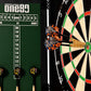 All-in-One Dartgame Center with Self-Healing Sisal/Double-Sided Dartboard & Multifunctional Cabinet 6 Steeltip Darts and Mounting Kit Included