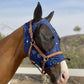 Horse Fly Mask Super Comfort Horse Fly Mask Elasticity Fly Mask with Ears We Only Make Products That Horses Like… (Midnight Blue, L)