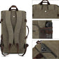 Kalesi Gym Duffle Bag Backpack 4-Way Vintage canvas with Shoes Compartment for travel Sport Hiking laptop (Vintage green)
